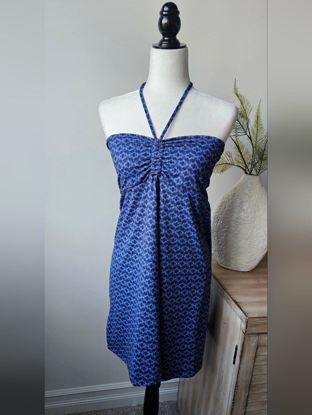 Eddie Bauer Blue Patterned Dress - Picture 2 of 9